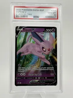 Pokemon Espeon V SWSH201 SWSH: Sword & Shield Promo Cards PSA 10 Holo - Image 2
