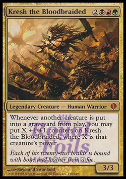 Kresh the Bloodbraided 1x FOIL ALA MTG Shards of Alara Mythic MT black red green - Image 1