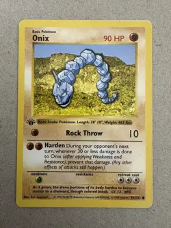 Pokemon - Base Set (Shadowless) 1st Edition Onix 056/102 - Common LP - Image 1