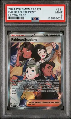 2024 POKEMON PAF EN-PALDEAN FATES ULTRA RARE #231 PALDEAN STUDENT PSA 9 - Image 1