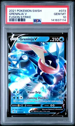 2021 POKEMON SWORD & SHIELD FUSION STRIKE #073 GRENINJA V PSA 10 - Image 1