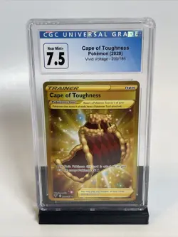 Pokemon (2020) Vivid Voltage Gold Card Cape of Toughness 200/185 CGC 7.5 MINT - Image 1