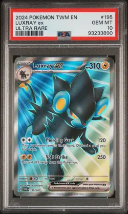 PSA 10 2024 Pokemon Twilight Masquerade Luxray ex Ultra Rare #195 - Image 1