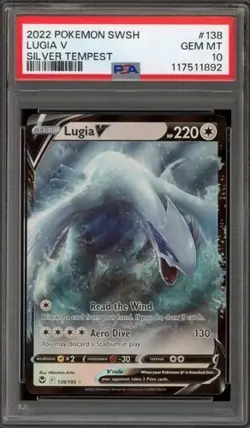 Pokemon Lugia V Silver Tempest Ultra Rare #138 PSA 10 Gem Mint - Image 1