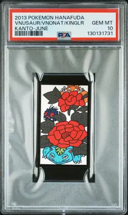 2013 POKEMON HANAFUDA KANTO JUNE KINGLER/VENONAT/VENUSAUR PSA 10 - Image 1
