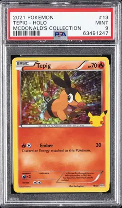 2021 POKEMON MCDONALD'S COLLECTION #13 TEPIG-HOLO PSA 9 - Image 1
