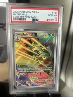 2025 POKEMON DRI EN-DESTINED RIVALS ILLUSTRATION RARE #188 HYDRAPPLE PSA 10 - Image 1