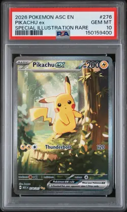 2026 POKEMON ASC EN-ASCENDED HEROES #276 PIKACHU EX SPECIAL ILLUSTRATION PSA 10 - Image 1