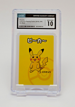 CGC 10 - PIKACHU OLD MAID 2019 Pokemon Japanese Playing Card - CGC Gem Mint 10 - Image 1