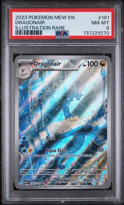 2023 POKEMON MEW EN-151 ILLUSTRATION RARE #181 DRAGONAIR PSA 8 - Image 1