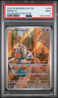 2024 POKEMON SVP EN-SV BLACK STAR PROMO #075 MIMIKYU PSA 9 - Image 1