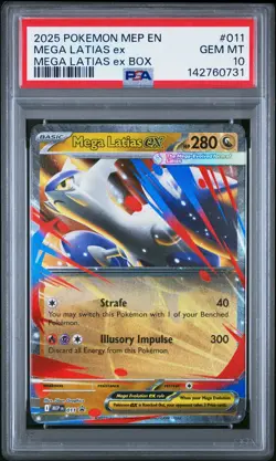 2025 POKEMON MEP EN-ME BLACK STAR PROMO MEGA LATIAS EX BOX MEGA LATIAS EX PSA 10 - Image 1