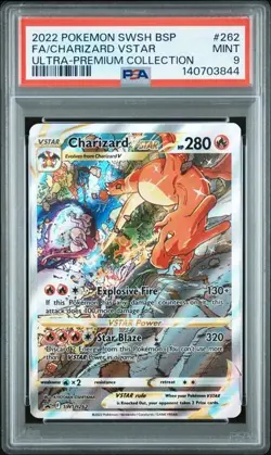 PSA 8 - 2022 Pokemon SWSH Black Star Promo Charizard Vstar #262 - UPC Promo - Image 1