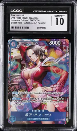 2025 ONE PIECE JPN HEROINES EDITION SR ALT ART BOA HANCOCK CGC 10 GEM MINT - Image 1