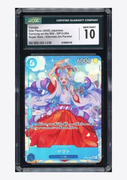 One Piece CGC 10 GEM MINT Yamato SR Alternate Art 2025 OP13-054 OP13 Japanese - Image 1