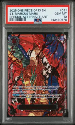 2025 ONE PIECE OP13-CARRYING ON HIS WILL #091 ST. MARCUS MARS PSA 10 - Image 1