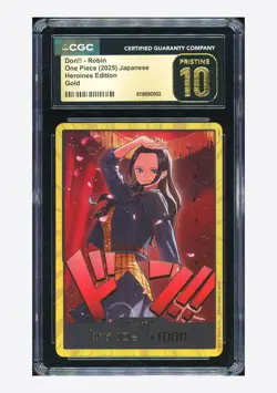 One Piece CGC 10 PRISTINE Don!! Gold 2025 EB03 Nico Robin Chinese Label Error - Image 1