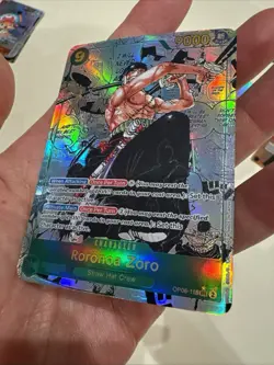 One Piece CCG Roronoa Zoro Manga English Alternate Art Foil OP06-118 Custom Card - Image 3