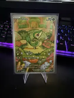 Pokemon TCG Snivy Illustration Holo Card 087/086 SV Black Bolt English - Image 1