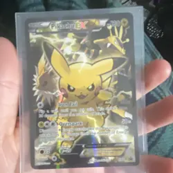 Pokemon Pikachu EX XY124 XY Promo Full Art Holo Card 130HP English - Image 1