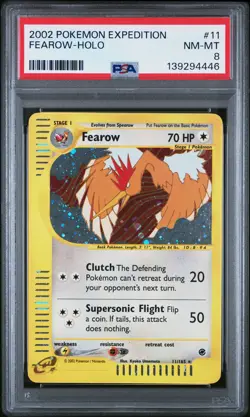 FEAROW E-Card Expedition Base Set Holo #11 PSA 8 Vintage Pokemon [Nostalgium] - Image 1