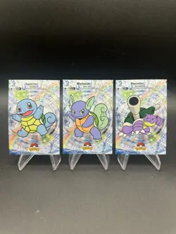 Squirtle Wartortle Blastoise Holo 2024 Pokemon Card Database Shiny US Seller - Image 1