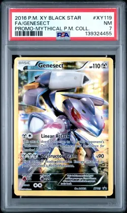 PSA 7 Genesect #XY119 - Mythical Collection Promo Pokemon Card - Pokemon TCG - Image 1
