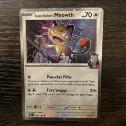 Miscellaneous Cards & Products #149/182 Team Rocket's Meowth (Cosmos Holo) - Image 1