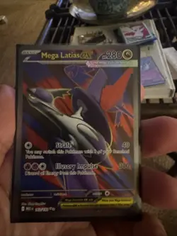 Pokemon Mega Latias EX Holo Ultra Rare Card 163/132 ME01 Mega Evolution - Image 1
