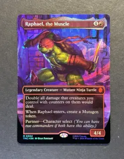 RAPHAEL, THE MUSCLE - #0004 FOIL Borderless Red Mythic | Magic TMC Card MTG - Image 1