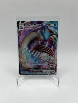 Pokemon TCG Lapras VMAX Holo Ultra Rare Card Sword & Shield Base Set 050/202 - Image 1
