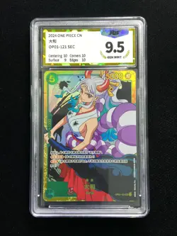 2024 One Piece Card Game TCG S-Chinese OP01-121 SEC Yamato Holo PGS 9.5 LU57 - Image 1