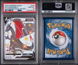 Pokemon Charizard v Card 079/073 Shiny Secret Rare, Champions Path, PSA 10 - Image 3