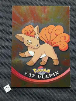 Vulpix #37 Topps Series 1 Blue Logo Holo Foil Pokemon Card LP - Image 1