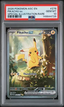 PSA 10 GEM MINT Pikachu EX 276 Ascended Heroes Pokemon Card - Image 1