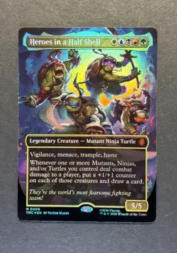 HEROES IN A HALF SHELL #6 FOIL Borderless WUBRG Mythic | Magic TMC Card MTG 0006 - Image 1