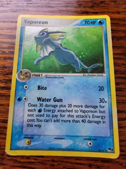 Pokemon TCG English Card Pop Series 3 Vaporeon 6/17 Holo Rare - PL! - Image 1