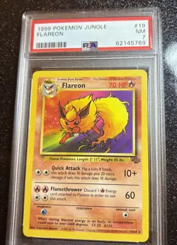 Jungle FLAREON #19/64 PSA 7 NON-HOLO 1999 Pokemon Card Game - Image 2