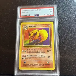 Jungle FLAREON #19/64 PSA 7 NON-HOLO 1999 Pokemon Card Game - Image 3