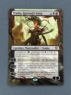 Vraska, Betrayal's Sting MTG Lorwyn Eclipsed Commander Hand Painted Altered Art - Image 1