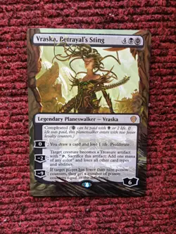 Vraska, Betrayal's Sting MTG Lorwyn Eclipsed Commander Hand Painted Altered Art - Image 2