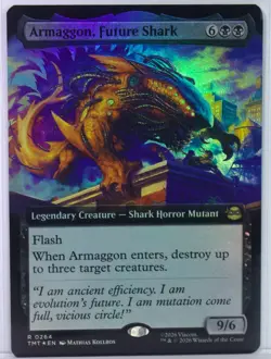 Armaggon, Future Shark [New, Near Mint] Extended *Foil* {TMNT MTG} - Image 1