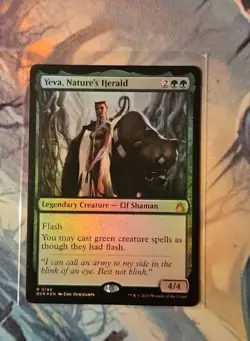Yeva, Nature's Herald FOIL, Ravnica Remastered, MTG NM/M - Image 1