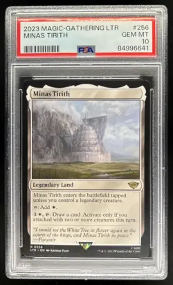 2023 Magic MTG Lord of Rings Tales Middle-Earth Minas Tirith #0256 PSA 10 - Image 1