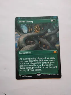 Sylvan Library (Borderless) Dominaria Remastered Regular - Image 1