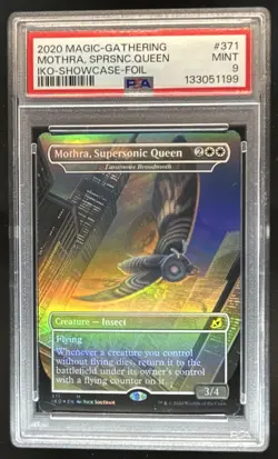 2020 Magic The Gathering Mothra, Supersonic Queen Showcase Foil #371 PSA 9 - Image 1