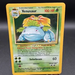 RARE Pokemon Base Set Venusaur 15/102 (MP/HP) Fast Free Shipping - Image 3