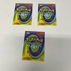 Topps Pokemon E7, E8, E9 Gotta Catch Em All Squirtle, Wartortle, Blastoise Blue - Image 2