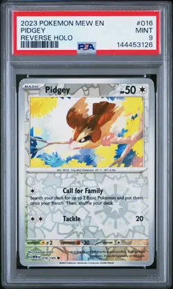 2023 POKEMON MEW EN-151 REVERSE HOLO #016 PIDGEY PSA 9 - Image 1
