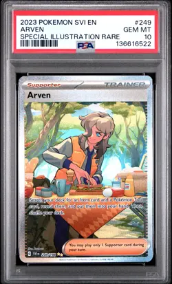 2023 POKEMON SVI EN-SCARLET & VIOLET SPECIAL ILLUSTRATION RARE #249 ARVEN PSA 10 - Image 1